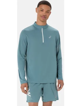 Camiseta de hombre Icon Ls 1-2 Zip Top - ASICS - FashionsVida