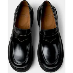 Mocasines con tacón de mujer milah twins de piel