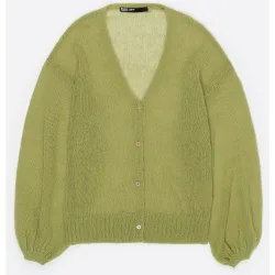 Cárdigan de mujer largo mohair lana