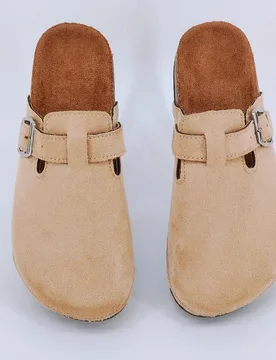Zapatos Mule Vintage Caqui para Parejas Primavera/Verano 2026, Populares Zapatillas Cerradas de Punta Sueltas, Sandalias Relajadas de Estilo INS para - Shein - FashionsVida