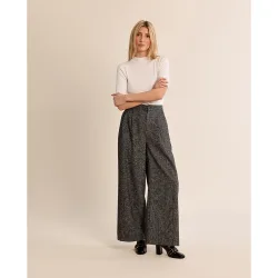 Pantalón de mujer largo detalle pliegues