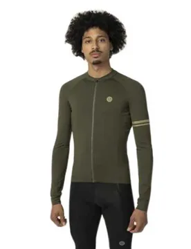 Maglia A Maniche Lunghe Solid Performance Forest Green - AGU - FashionsVida