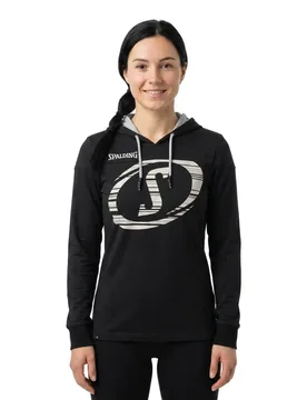 Sweat à Capuche Fast Black / Grey Melange XL - Spalding - FashionsVida