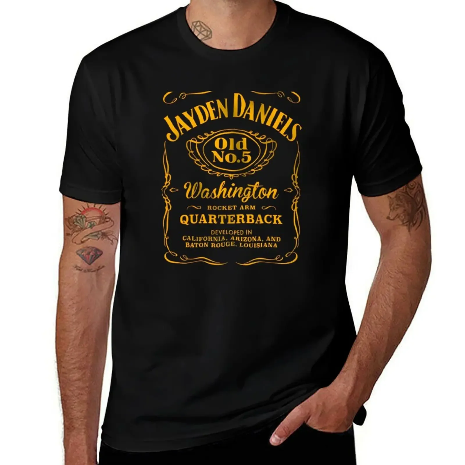 Jayden Daniels T-Shirt Basic Solid Color Short Sleeve T-Shirt - Aliexpress - FashionsVida