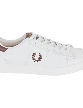Mens Spencer Leather Snow White Trainers - Size Uk 7 - Fred perry - FashionsVida
