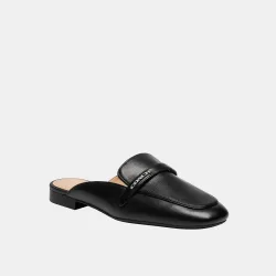 Womens Backless Loafer - Black - Size Uk 6.5