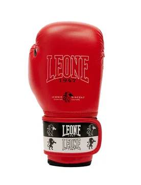 Gants De Boxe En Cuir Synthétique Junior Iconic Red 6 oz - Leone1947 - FashionsVida