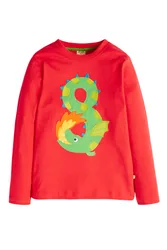 Kids 100% Cotton Longsleeve Number Top