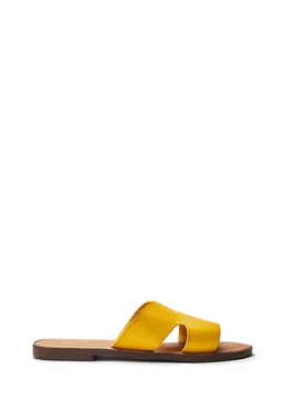 Womens Layana Yellow Sandals Faux Leather - Size Eu 36 - b.soleful - FashionsVida