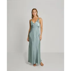 Vestido largo de tirantes con espalda abierta