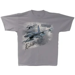 USA Army F-16 Falcon Flight Men T-shirt Short Sleeve Casual 100% Cotton O-Neck Summer Shirt Size S-3XL