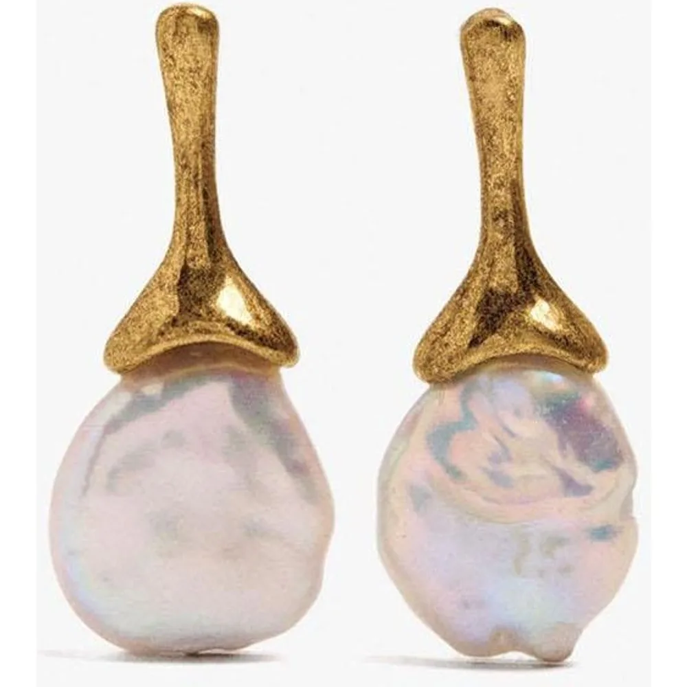 Pendientes con perla decorativa en liso - Parfois - FashionsVida