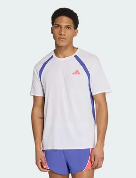 T-shirt da running adizero Archive XS White / Dual Indigo - Adidas - FashionsVida