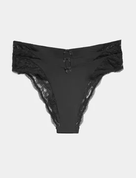Pack Jasmine Lace Trim Miami Knickers Black female - M&S - FashionsVida