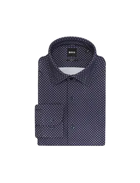 Camisa Slim Fit P-HANK azul oscuro 44 - BOSS - FashionsVida
