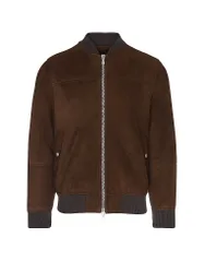 Chaqueta de cuero marrón 48