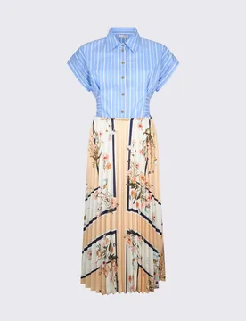 Abito plissettato donna azzuro - Liu jo - FashionsVida