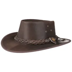 Hooley Leather Hat by - brown - Female - Size: S (54-55 cm)