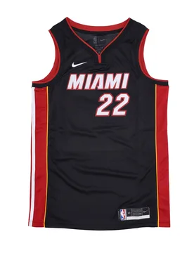 Canotta Basket Uomo Nba Swingman Jersey Icon Edition 2020 No 22 Jimmy Butler Miahea Black/tough Red/sundial - NIKE NBA - FashionsVida