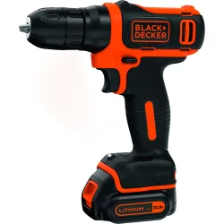 Taladro Atornillador 10,8V BLACK + DECKER sin ajuste de par con 1 batería 1,5Ah de Lítio y cargador 2A - BDCD12