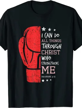 I Can Do Everything Christian Fun Summer Cotton O-neck Boxing T-shirt - Aliexpress - FashionsVida