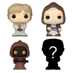 Bitty POP! Star Wars: Luke Skywalker, Obi-Wan Kenobi & Jawa 4-Pack