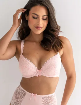 Rebel Wired Plunge Bra Light Pink female - Pour Moi - FashionsVida