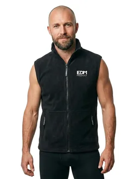 Edm Gilet Polar 280g/m² Black M - Edm - FashionsVida