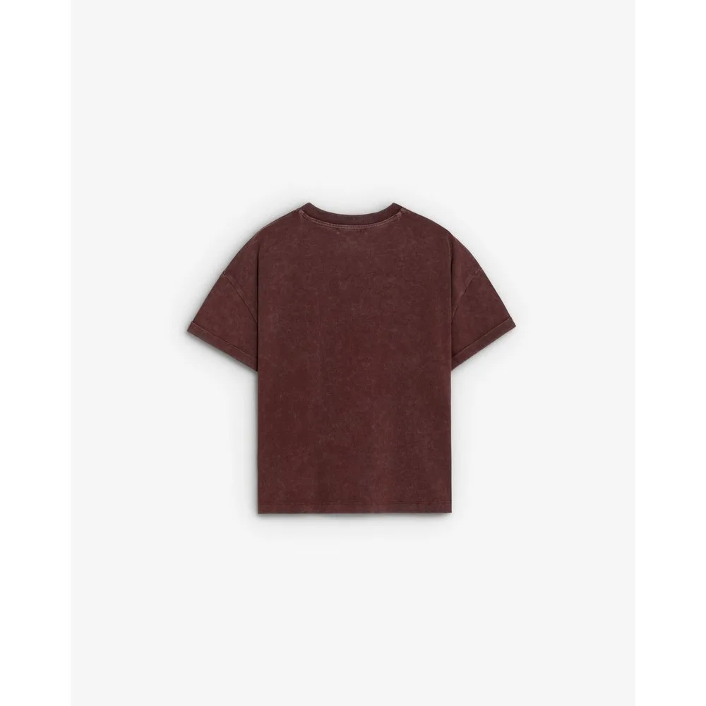 Camiseta de mujer efecto lavado con print frontal - Scalpers - FashionsVida