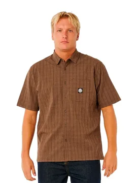 Chemise à Manches Courtes Premium Surf Check Coffee M - Rip curl - FashionsVida