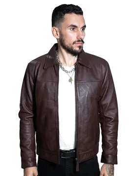 Mens Harrington Jacket-Shanghai - Brown - Size 4xl - Infinity Leather - FashionsVida