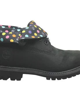 Af Authentic Roll Top Womens Boots Black Leather Lace Up 8137a B70c Nubuck - Size Uk 5.5 - Timberland - FashionsVida
