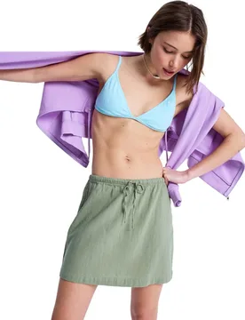 Falda con cintura elástica de mujer Over The Waves Mini - Roxy - FashionsVida