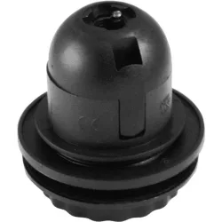 Portalámparas Termoplástico Cuerpo Roscado E-27 Negro Brico