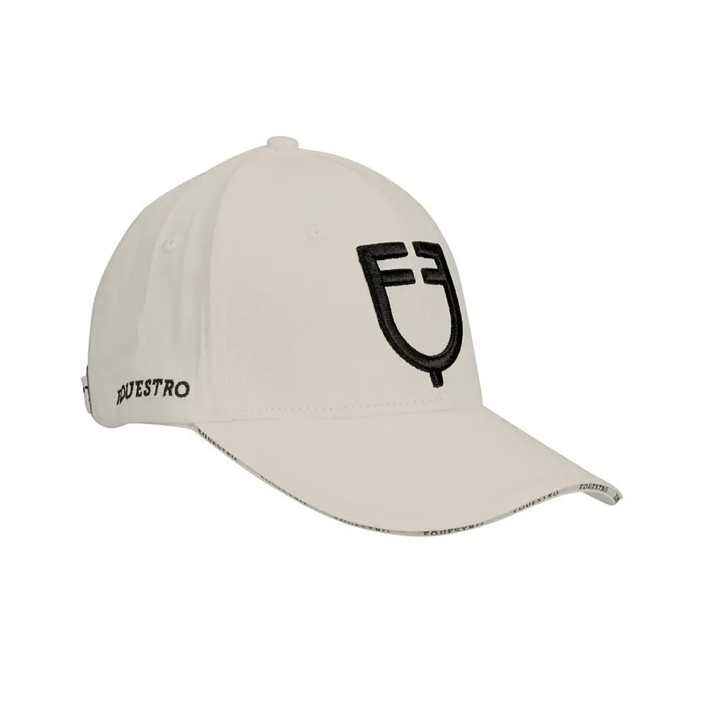 Cappellino Con Visiera Baseball Beige / Black One Size - Equestro - FashionsVida