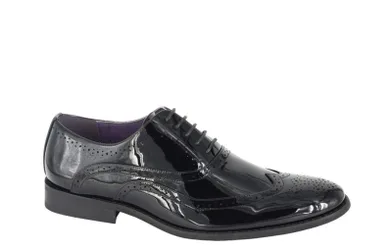 Henley Mens Brogue Shoes - Black - Size Uk 14