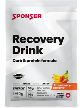 RECOVERY DRINK Sportgetränk Strawberry-Banana-Einzelbeutel (60g) - Sponser - FashionsVida