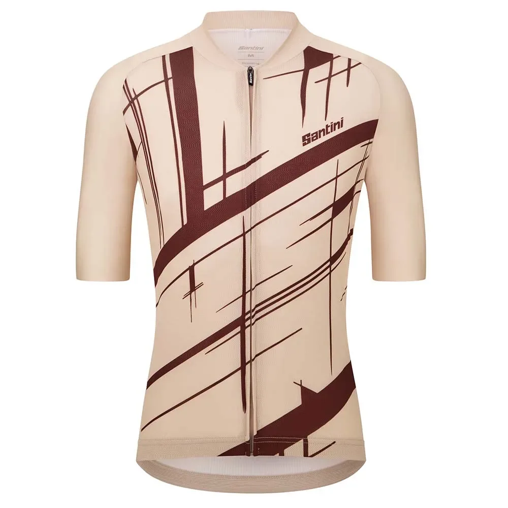 Maglia A Maniche Corte Sketch Cappuccino - Santini - FashionsVida