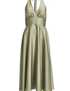 Neckholder Kleid aus Satin female - 36 - FashionsVida