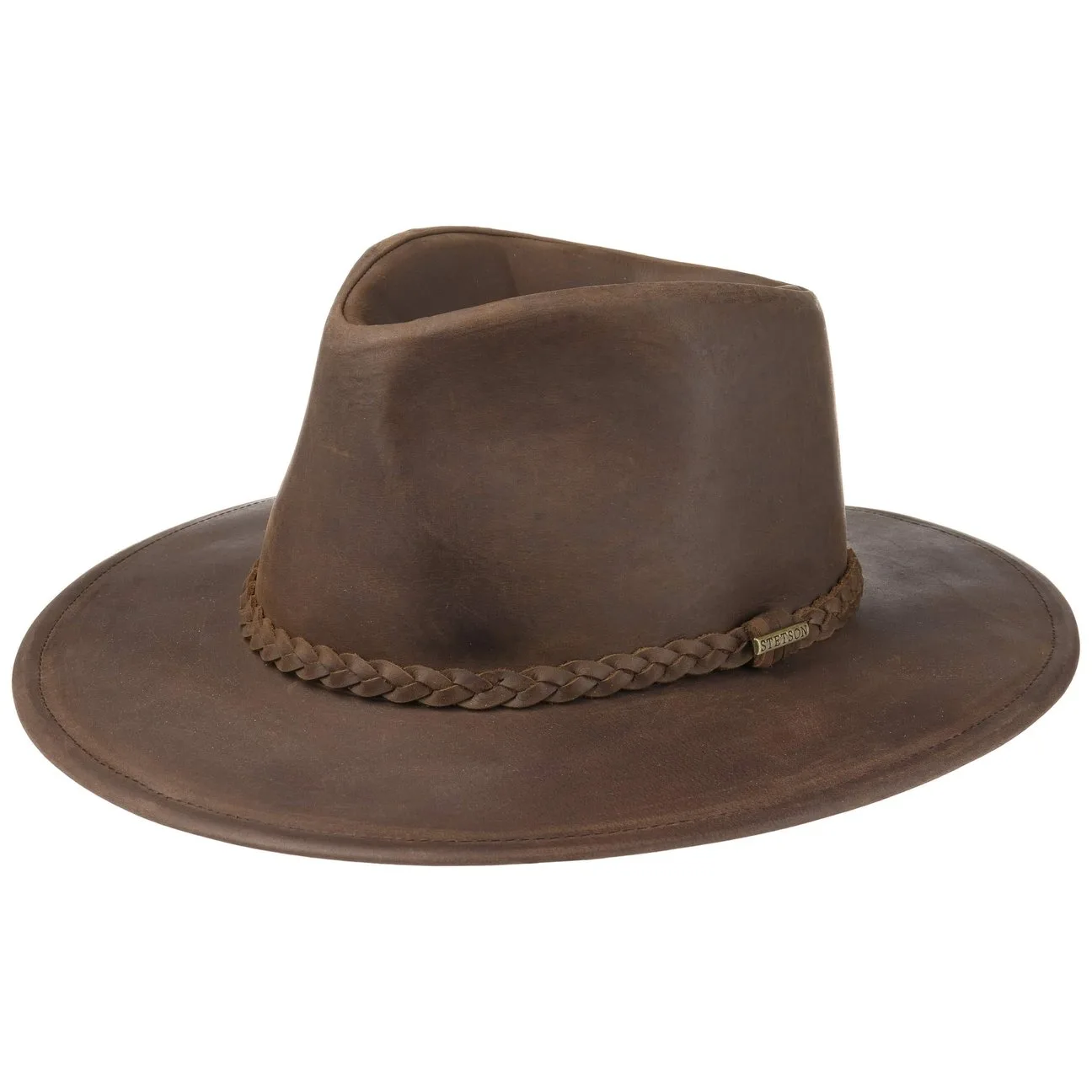 Buffalo Leather Western Hat by - dark brown - Female - Size: XL (60-61 cm) - Stetson - FashionsVida