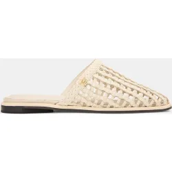 Zapato mule de piel trenzada