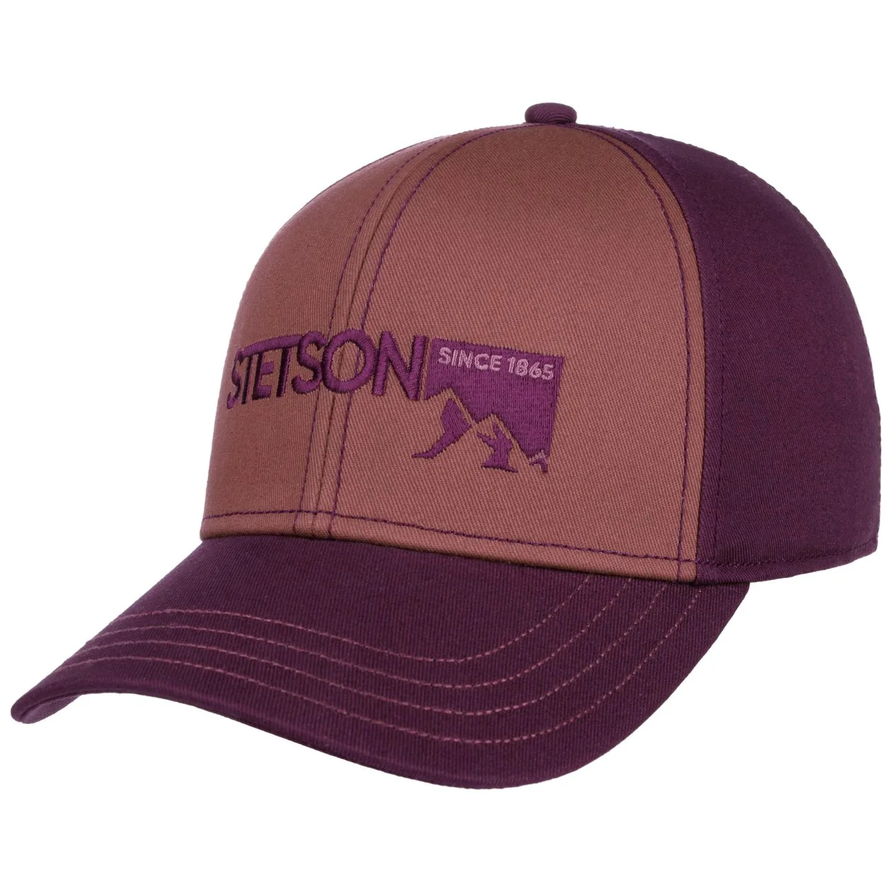 Mountain Logo Cap by - purple - Size: One Size - Stetson - FashionsVida