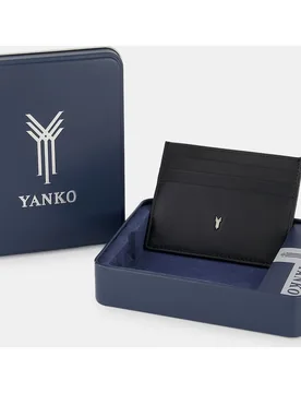 Tarjetero de piel en marrón con capacidad par seis tarjetas - Yanko - FashionsVida