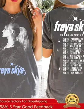 Freya Skye's Music Tour T-shirt, A Retro "Descendants: Zombies" Double-sided Short-sleeved Fan Gift for Both Men and Women - Aliexpress - FashionsVida