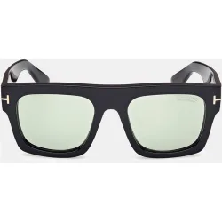 Gafas de sol de hombre geométricas de acetato en havana