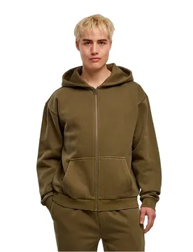 Felpa Con Zip Vintage Warm Khaki 5XL - Urban classics - FashionsVida
