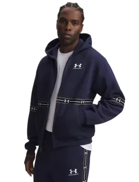 Sweat-shirt à Zip Icon Fleece Taped Blue / White L - Under armour - FashionsVida