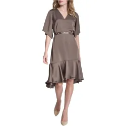 DKNY - Vestido fluido satinado