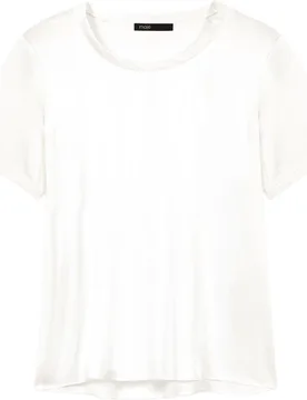 Camiseta de mujer de manga corta de lino y algodón - Maje - FashionsVida