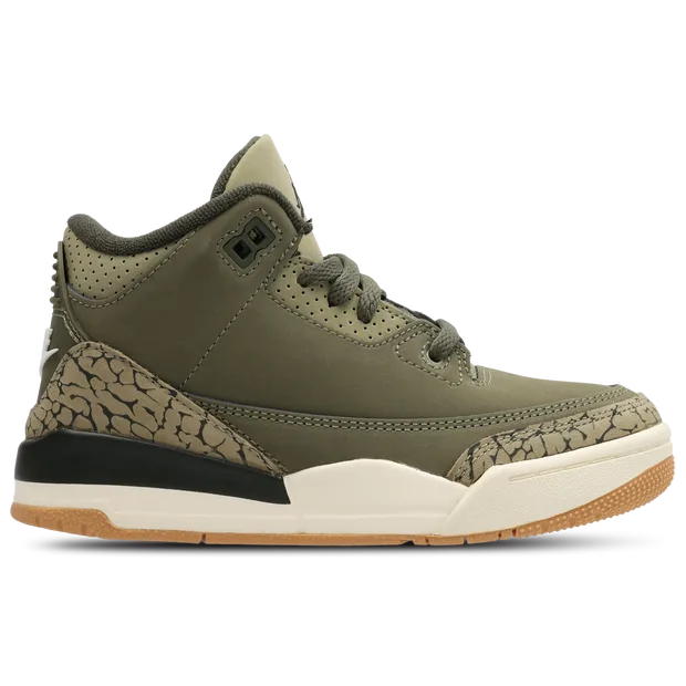 AJ3 Toddler Trainers - Olive - Size 10.5 - Leather - Olive - Size: 10.5 - Jordan - FashionsVida